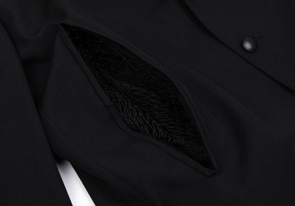 Yohji Yamamoto FEMME 95AW Gabardine Net Jacket Black Size S