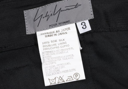 Yohji Yamamoto POUR HOMME 08SS Silk Pants Black Size 3