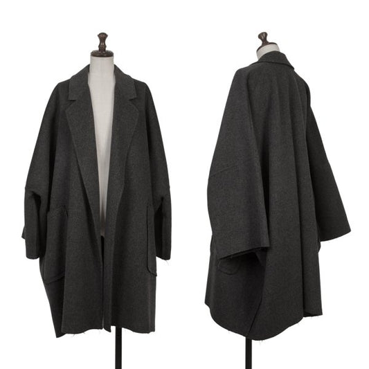 HELMUT LANG Cashmere Wool Blend Buttonless Coat Size XS