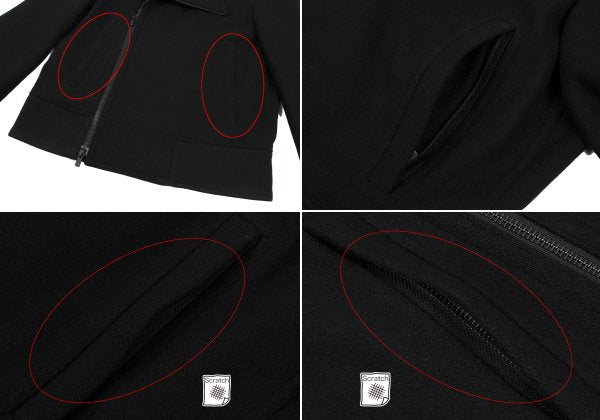 BLACKBARRETT by Neil Barrett Wool Riders Jacket Black Size 2
