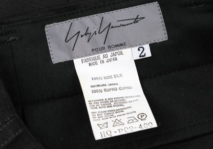 Yohji Yamamoto POUR HOMME 03SS Silk Pants Charcoal Size 2