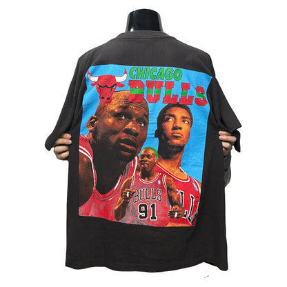 CHICAGO BULLS 90s Jordan Pippen Rodman Rap T-Shirt Size XXL