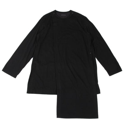 s'yte Cotton Blend Asymmetric Layered Cardigan Black Size 3