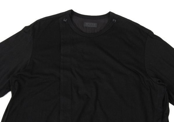 s'yte Cotton Blend Asymmetric Layered Cardigan Black Size 3