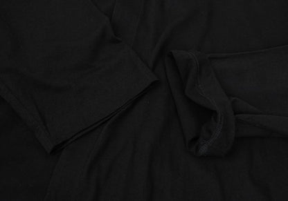 s'yte Cotton Blend Asymmetric Layered Cardigan Black Size 3