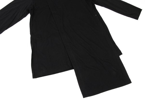 s'yte Cotton Blend Asymmetric Layered Cardigan Black Size 3