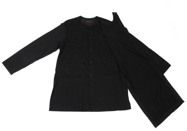 s'yte Cotton Blend Asymmetric Layered Cardigan Black Size 3