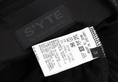 s'yte Cotton Blend Asymmetric Layered Cardigan Black Size 3