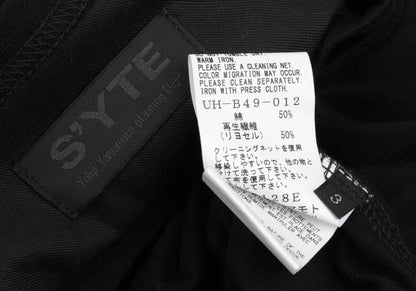 s'yte Cotton Blend Asymmetric Layered Cardigan Black Size 3