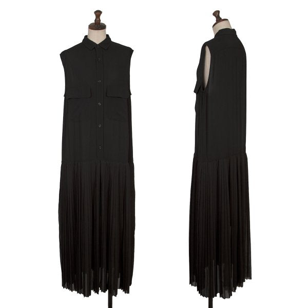 KAYO NAKAMURA by Y's Accordion Pleat Dress Black Size 2