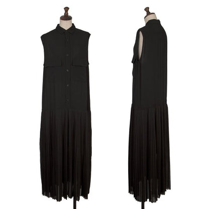 KAYO NAKAMURA by Y's Accordion Pleat Dress Black Size 2