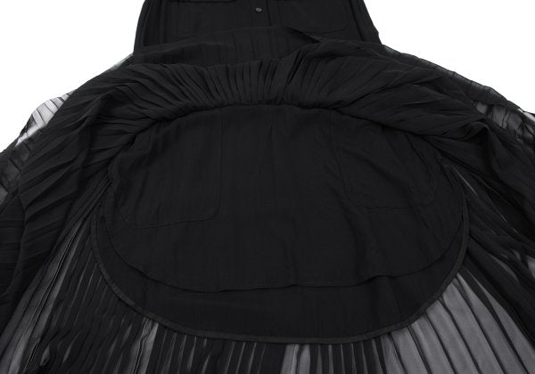KAYO NAKAMURA by Y's Accordion Pleat Dress Black Size 2