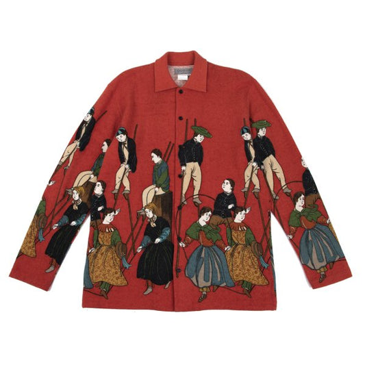 Yohji Yamamoto POUR HOMME 95AW Rokumeikan Shirt Red Size M