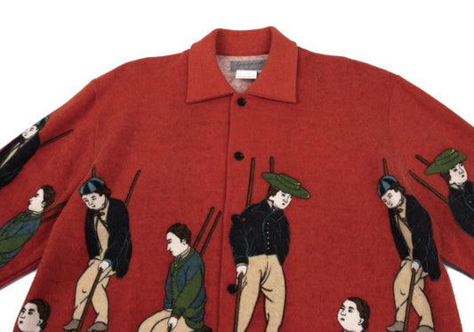Yohji Yamamoto POUR HOMME 95AW Rokumeikan Shirt Red Size M