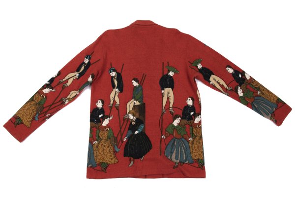 Yohji Yamamoto POUR HOMME 95AW Rokumeikan Shirt Red Size M