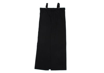 Y's Wool Gabardine Suspender Wrap Dress Black Size 3