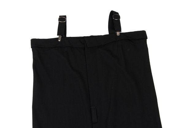 Y's Wool Gabardine Suspender Wrap Dress Black Size 3