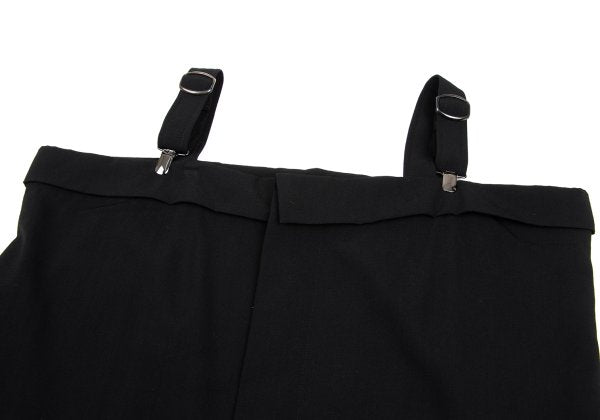 Y's Wool Gabardine Suspender Wrap Dress Black Size 3
