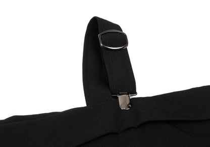 Y's Wool Gabardine Suspender Wrap Dress Black Size 3
