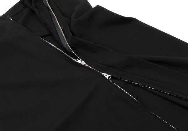 Y's Wool Gabardine Suspender Wrap Dress Black Size 3