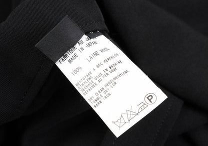 Y's Wool Gabardine Suspender Wrap Dress Black Size 3