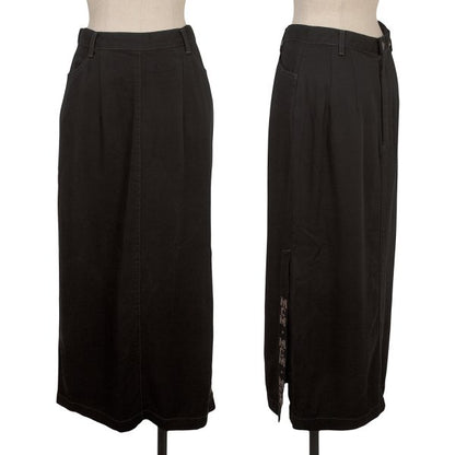 MCM Cupro Side Logo Embroidery Skirt Black Size 67-93