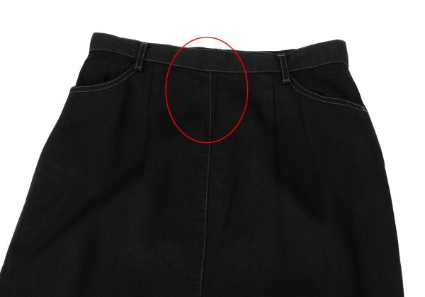 MCM Cupro Side Logo Embroidery Skirt Black Size 67-93