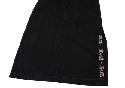 MCM Cupro Side Logo Embroidery Skirt Black Size 67-93
