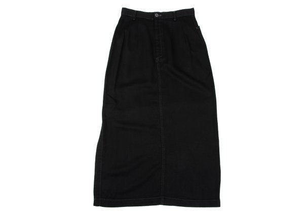 MCM Cupro Side Logo Embroidery Skirt Black Size 67-93
