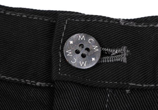 MCM Cupro Side Logo Embroidery Skirt Black Size 67-93