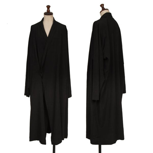 Y's Crepe de Chine Shawl Collar Double Coat Size 2