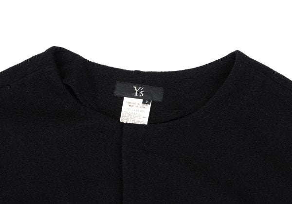 Y's Wool Snap Button Blouse Black Size 2