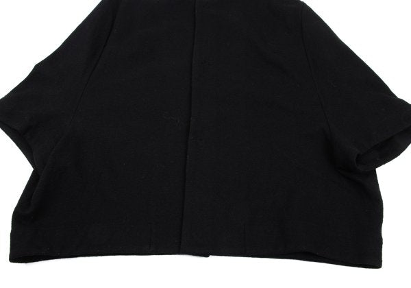 Y's Wool Snap Button Blouse Black Size 2