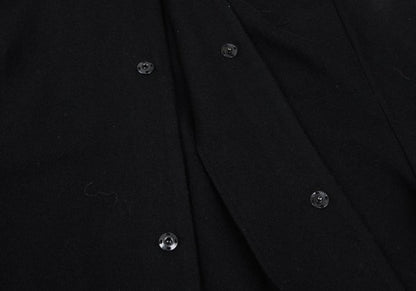 Y's Wool Snap Button Blouse Black Size 2