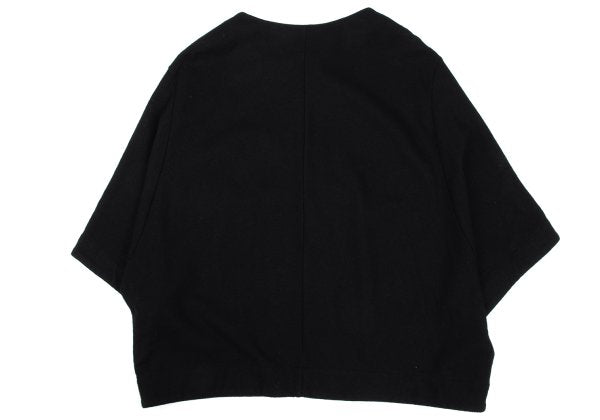 Y's Wool Snap Button Blouse Black Size 2