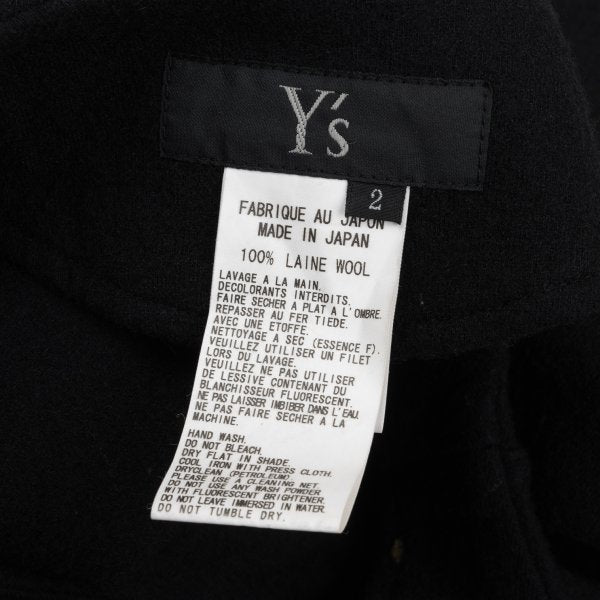 Y's Wool Snap Button Blouse Black Size 2