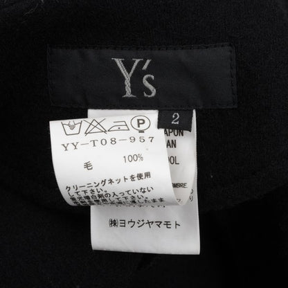 Y's Wool Snap Button Blouse Black Size 2