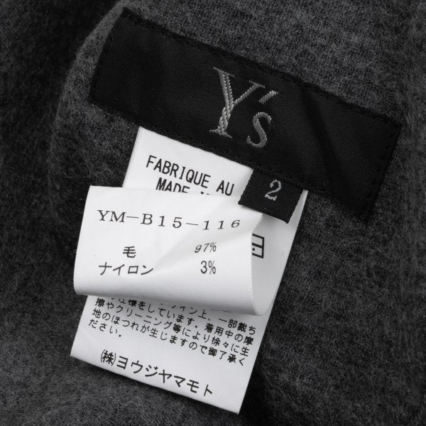 Y's Wool Blend Back Half Zip Long Sweater Size 2