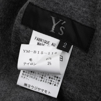 Y's Wool Blend Back Half Zip Long Sweater Size 2