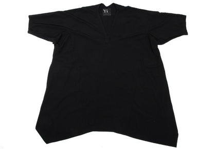 Y's Black V-Neck Panel Design Midi Dress Size 2