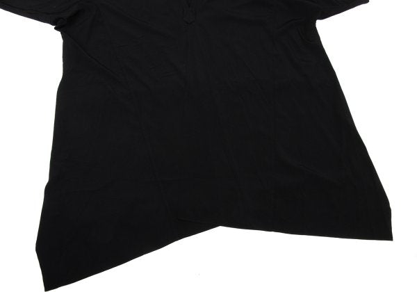 Y's Black V-Neck Panel Design Midi Dress Size 2