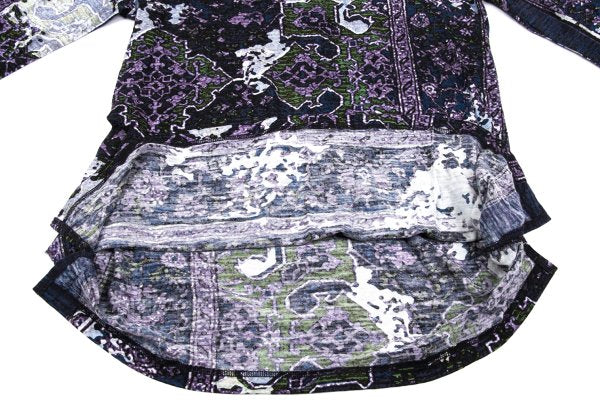 Y's Multi-color Cotton Graphic Print Sheer Top Size 2
