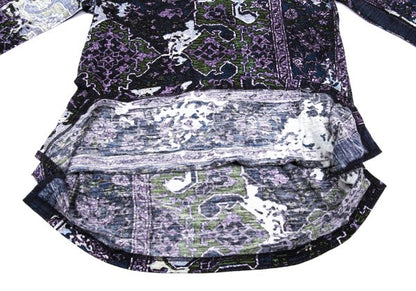 Y's Multi-color Cotton Graphic Print Sheer Top Size 2