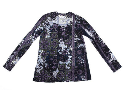 Y's Multi-color Cotton Graphic Print Sheer Top Size 2