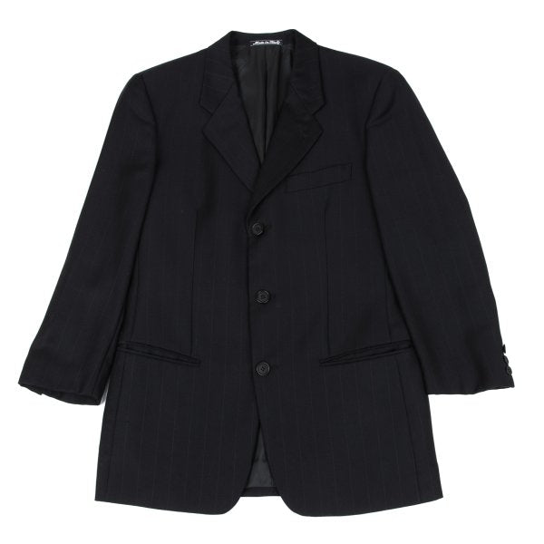 GIORGIO ARMANI LE COLLEZIONI Black Pinstripe Jacket Size 36