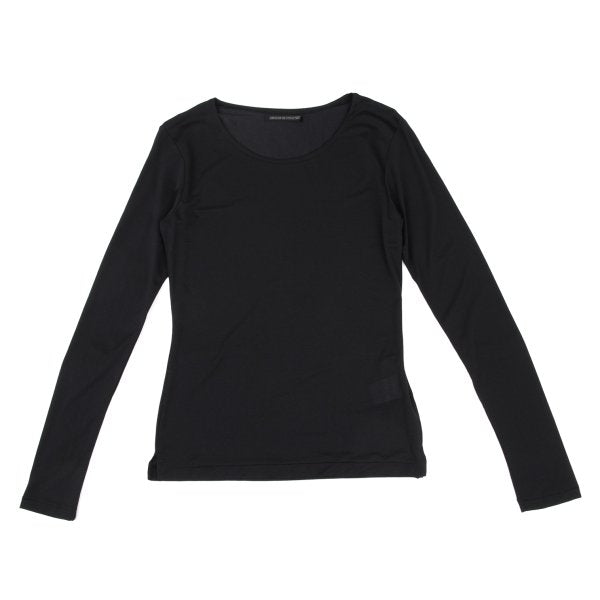 Yohji Yamamoto FEMME Nylon Long Sleeve Top Black Size 3