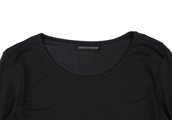 Yohji Yamamoto FEMME Nylon Long Sleeve Top Black Size 3