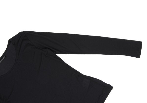 Yohji Yamamoto FEMME Nylon Long Sleeve Top Black Size 3