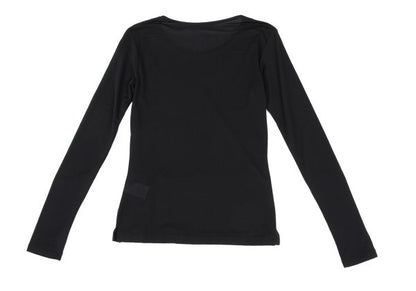 Yohji Yamamoto FEMME Nylon Long Sleeve Top Black Size 3