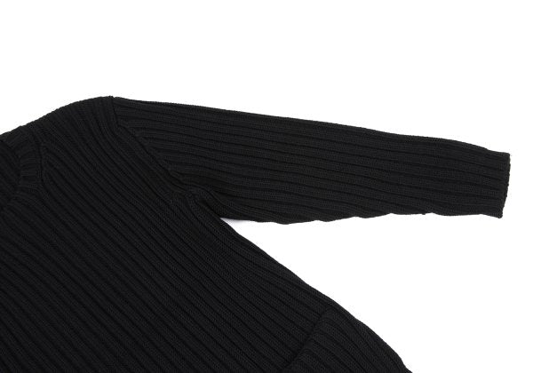 Y's for men Black Wool Low Gauge Knit Sweater Size M